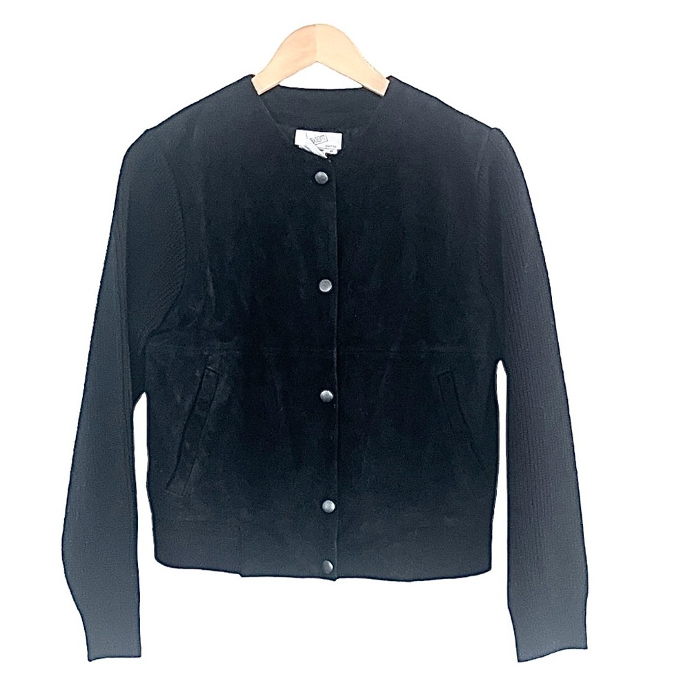 Axiom | Vintage suede and knit bomber jacket size small
